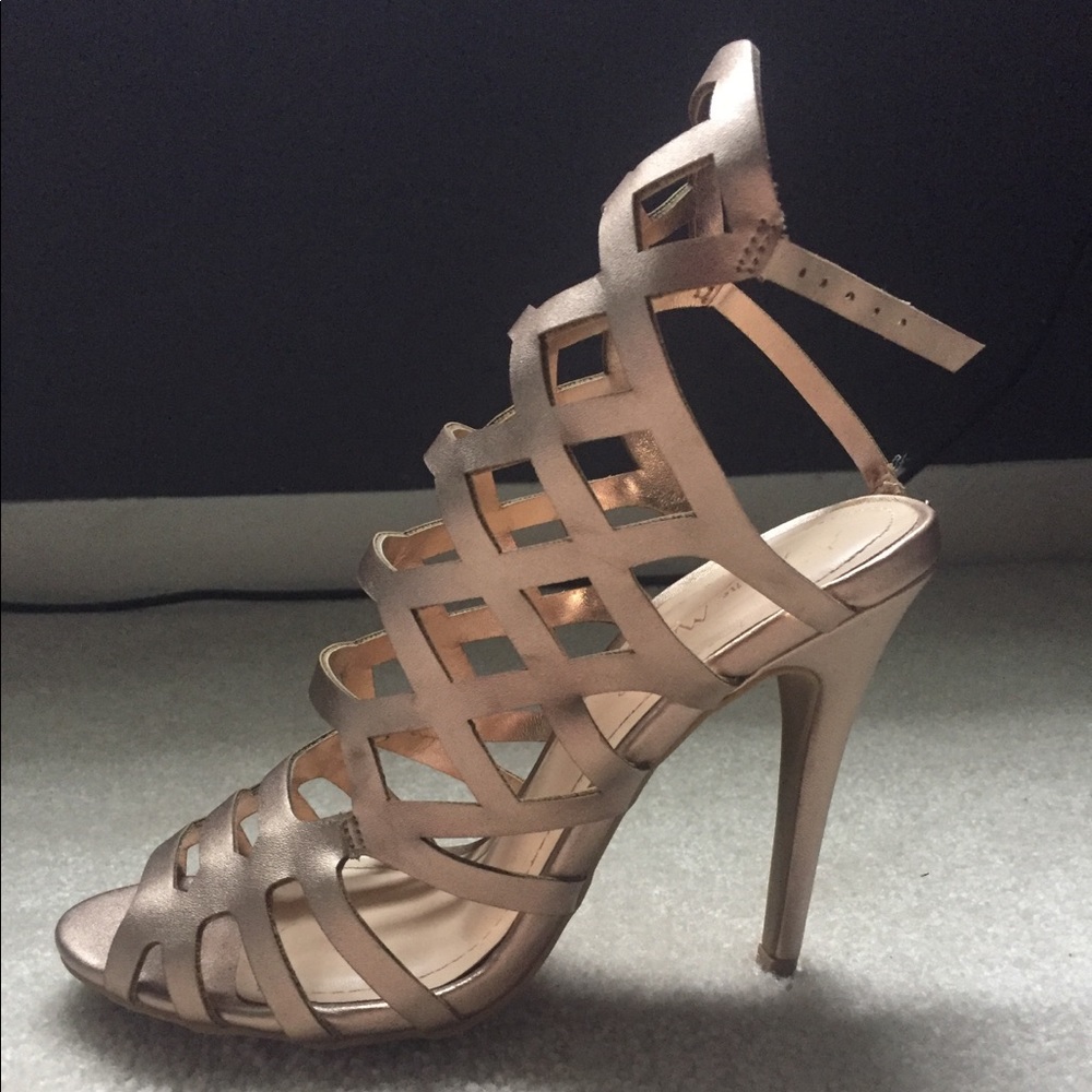 SOLD! Rose Gold Caged Heels